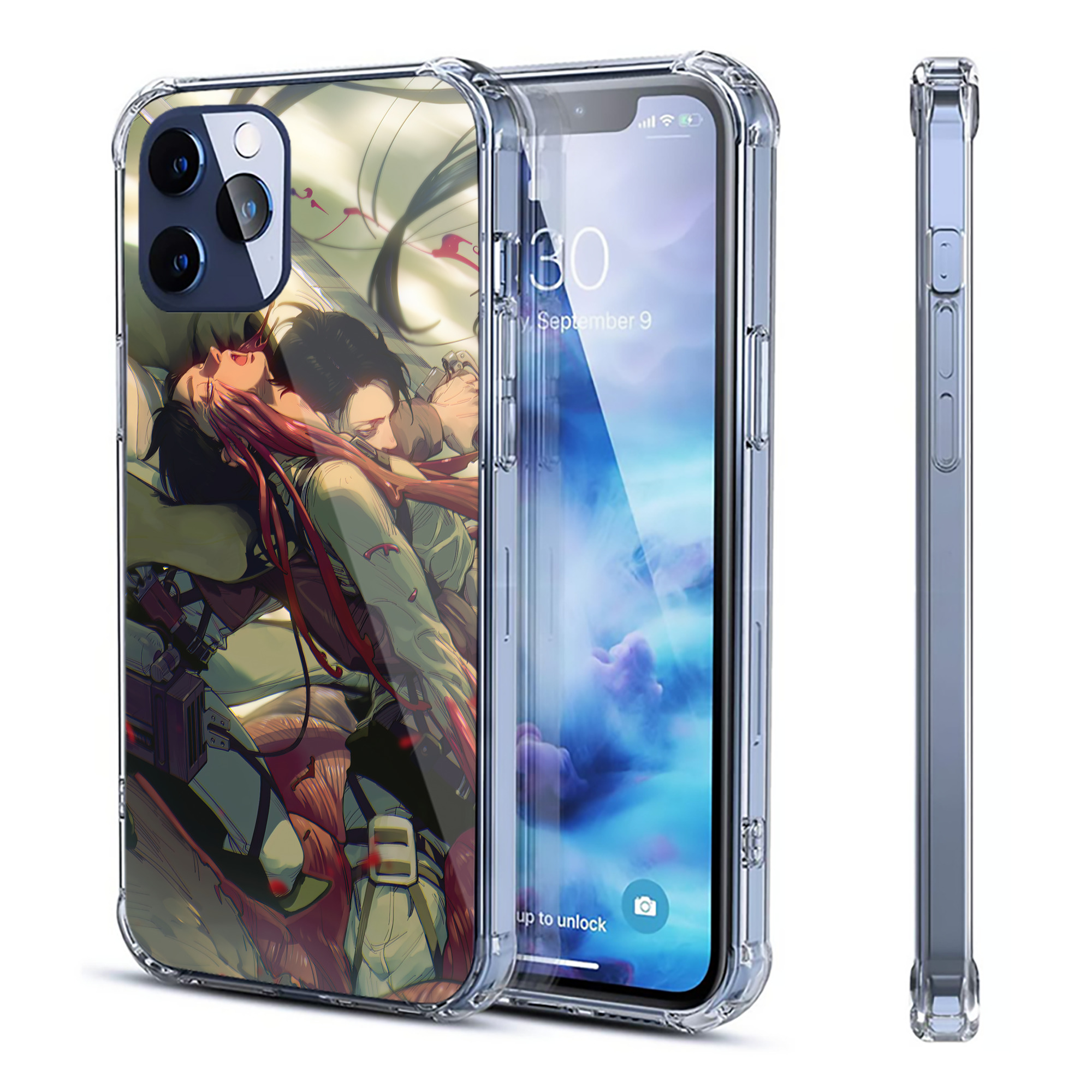 （画像用） 進撃の巨人 Attack on Titan 【iPhone 12シリーズ対応】透明スマホケース（クリアソフトケース）